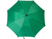 Зонт-трость полуавтоматический с деревянной ручкой, зеленый