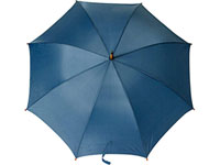 Зонт-трость механический с деревянной ручкой, синий
