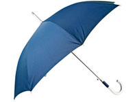 Зонт-трость полуавтоматический с алюминиевой ручкой, синий