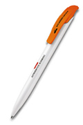 Шариковая ручка СHALLENGER BASIC SENATOR белый корпус/ораннжевый клип