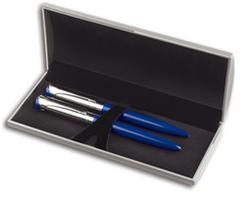 Подарочный набор -  шариковая ручка и роллер  VISIR SENATOR, синий + ET163
