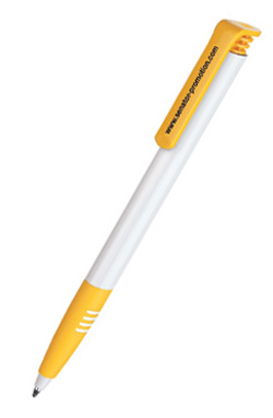 Шариковая ручка SUPER-SOFT SENATOR, бело-желтые