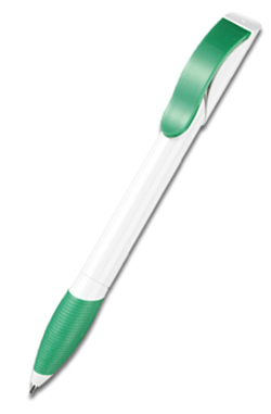 Шариковая ручка HATTRIX SOFT SENATOR, бело-зеленая, цвет чернил синий
