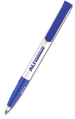 Шариковая ручка SUPER-SOFT SENATOR, бело-синяя c синей пастой